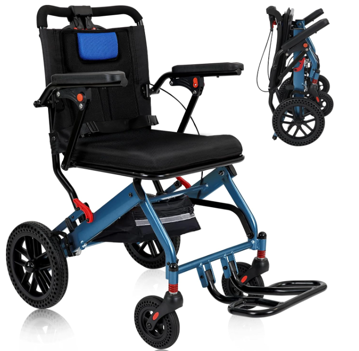 transport wheelchair lightweight foldable