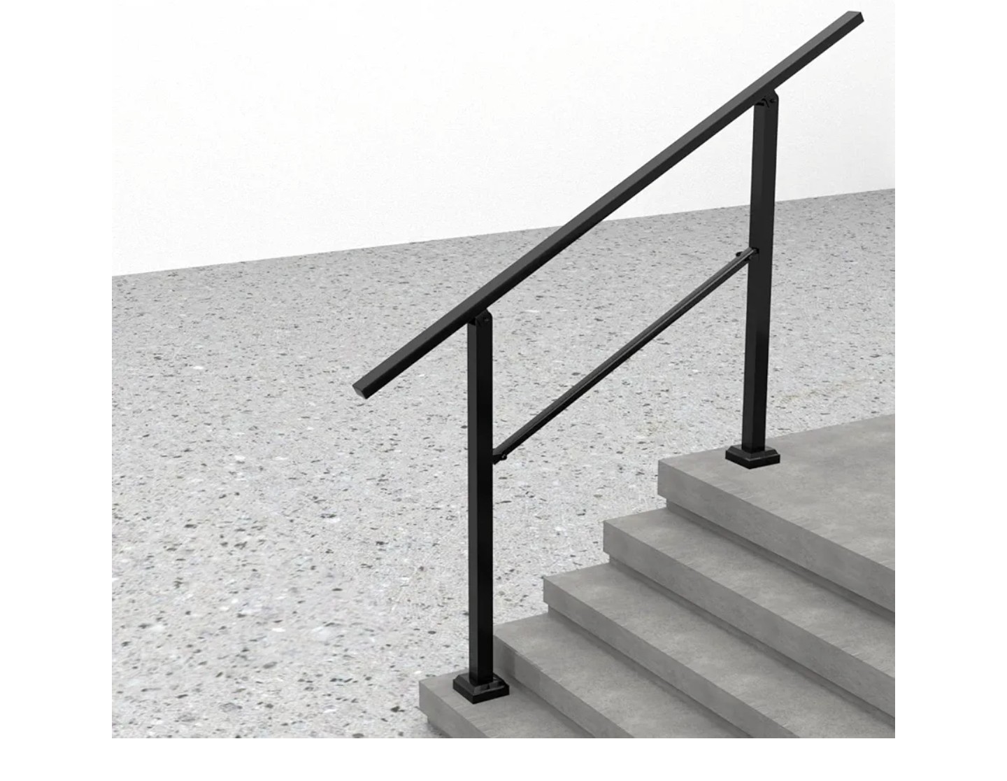 Read more about the article 4-5 step handrails for outdoor steps black
