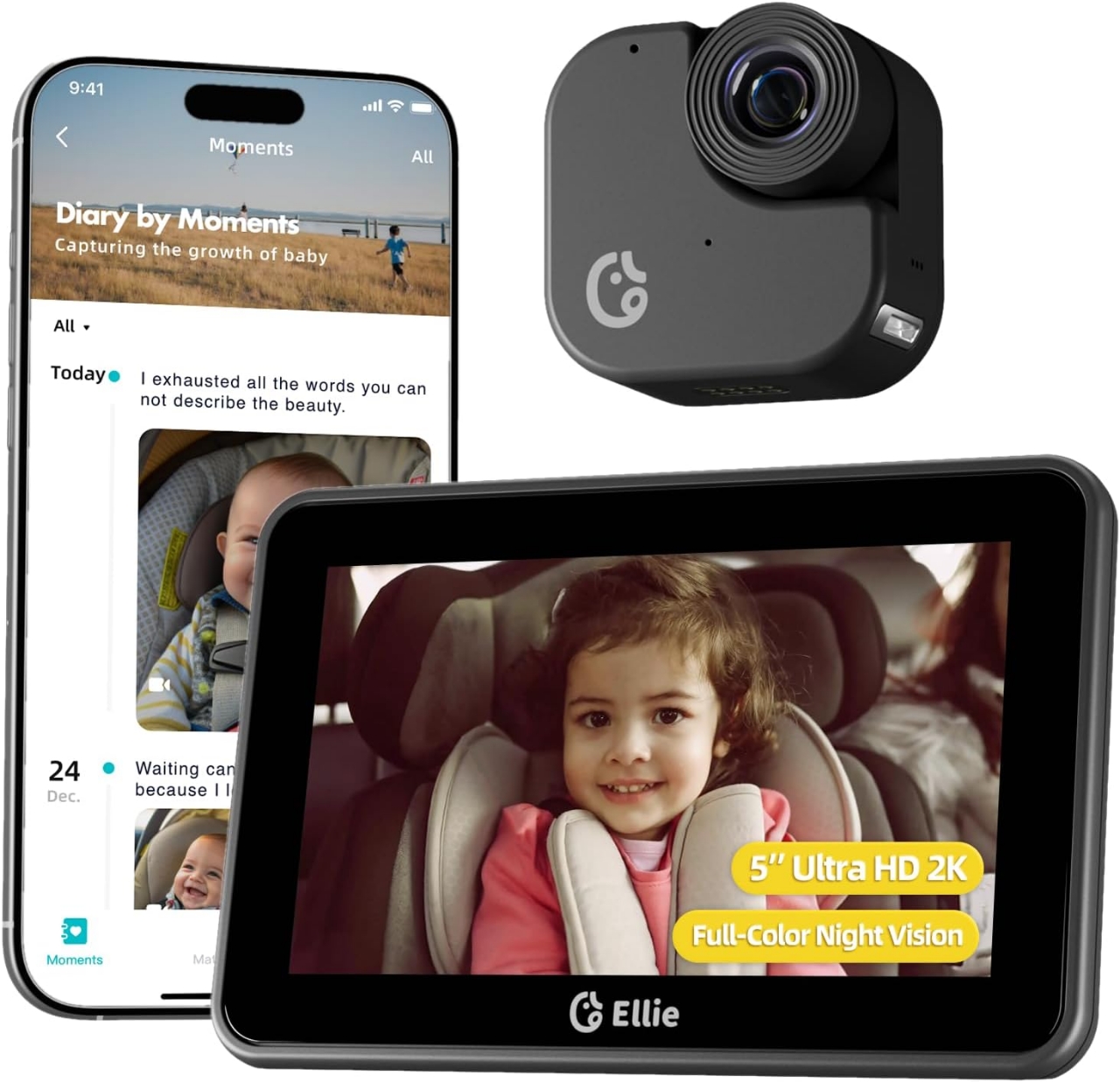 Read more about the article Ellie Baby Car Monitor, 2K UHD Backseat